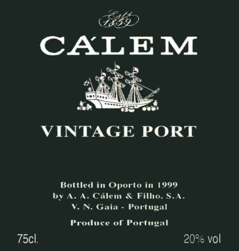 Calem Vintage Port 2000 Front Label