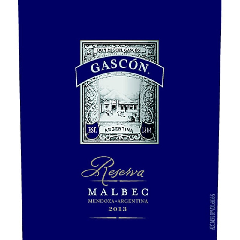 Don Miguel Gascon Riserva Malbec 2013 Front Label
