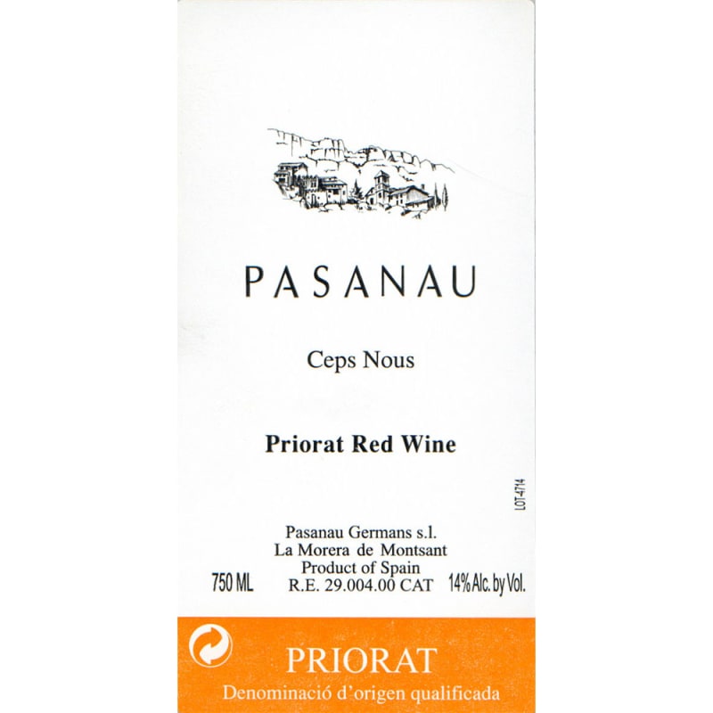 Celler Pasanau Priorat Ceps Nous 2013 Front Label