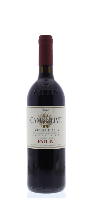 Paitin Barbera d'Alba Campolive 2010 Front Bottle Shot