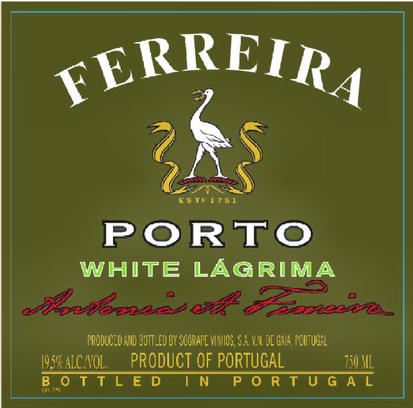 Ferreira Porto Lagrima White Port Front Label