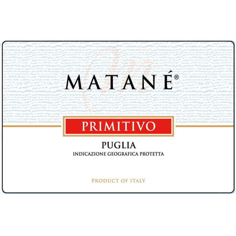 Matane Puglia Primitivo 2012 Front Label
