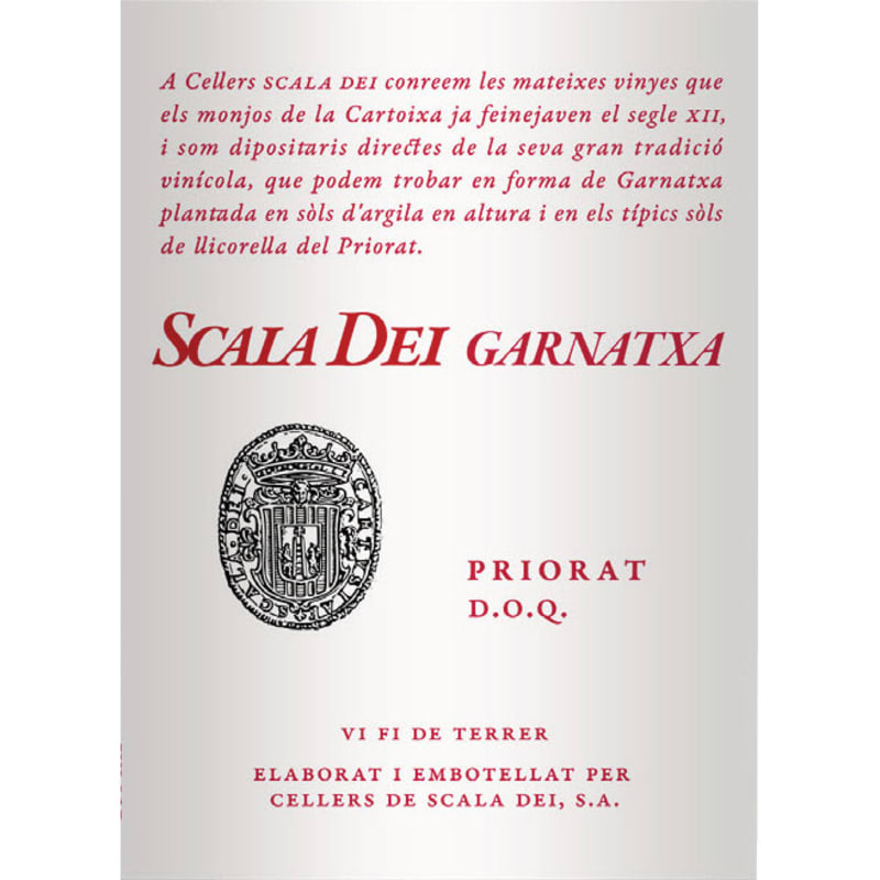 Scala Dei Garnatxa 2014 Front Label
