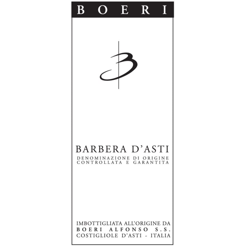 Boeri Barbera d'Asti 2013 Front Label