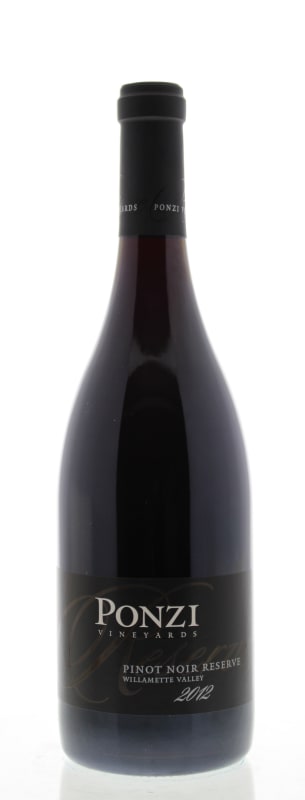 Ponzi Reserve Pinot Noir 2012 Front Bottle Shot