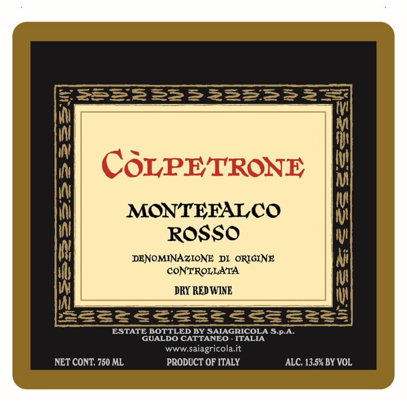 Colpetrone Rosso di Montefalco 2011 Front Label