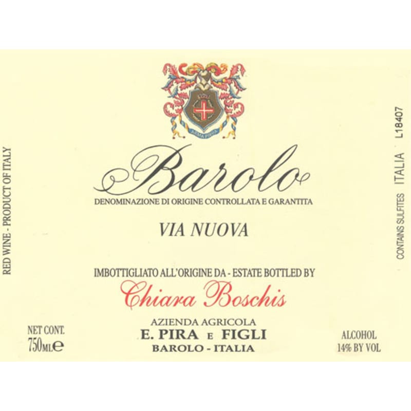 E. Pira e Figli Barolo Via Nuova 2011 Front Label