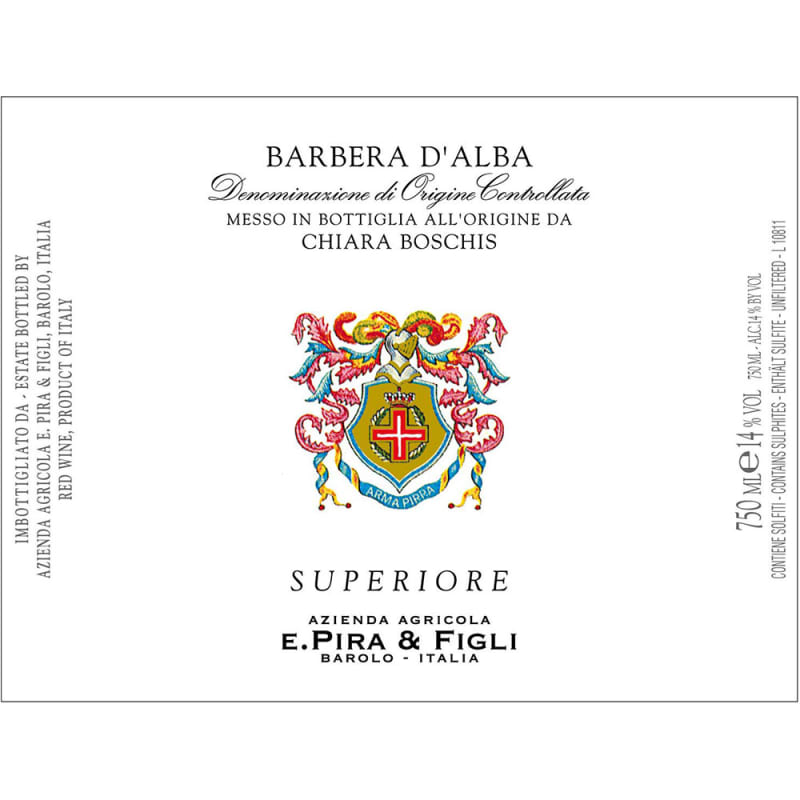 E. Pira e Figli Barbera d'Alba 2012 Front Label