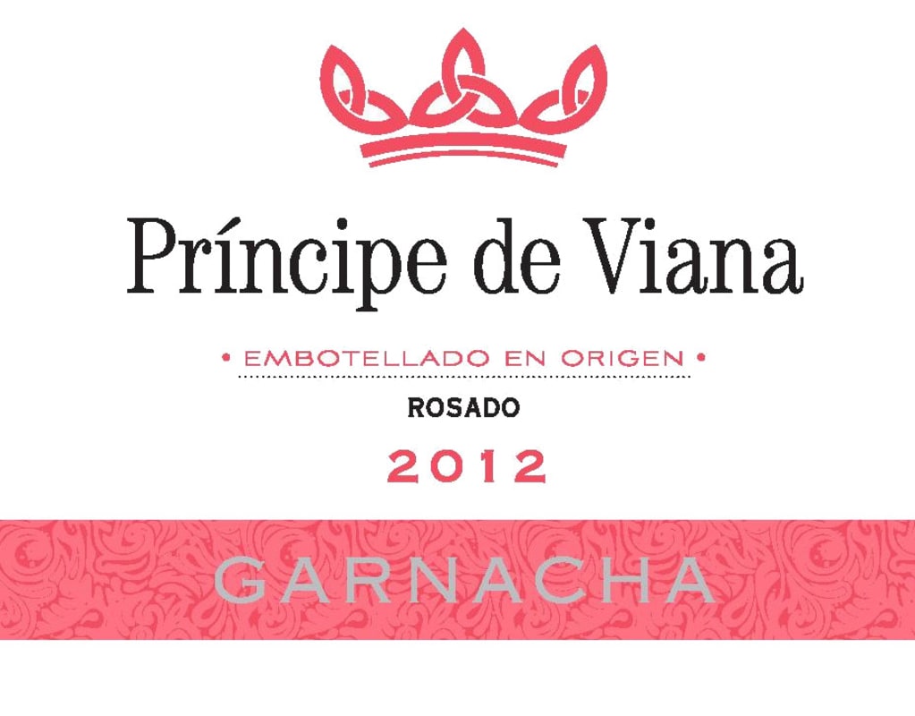 Principe de Viana Rosado Garnacha 2012 Front Label