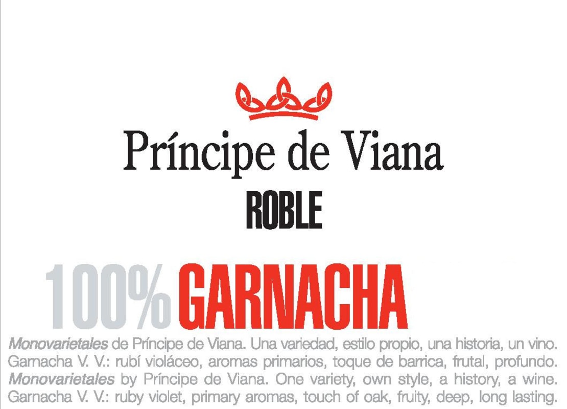 Principe de Viana Roble Garnacha 2013 Front Label