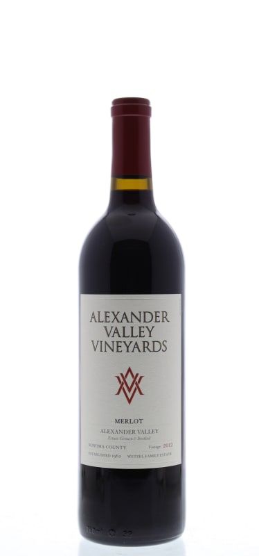 Alexander Valley Vineyards Merlot 2012 Front Bottle Shot