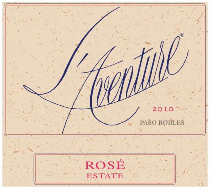 L'Aventure Estate Rose 2010 Front Label