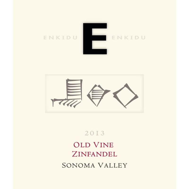 Enkidu E Old Vine Zinfandel 2013 Front Label