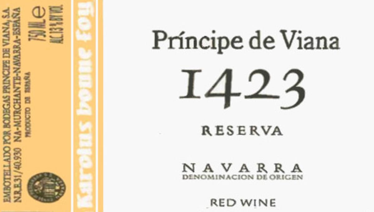 Principe de Viana 1423 Reserva Tinto 2006 Front Label