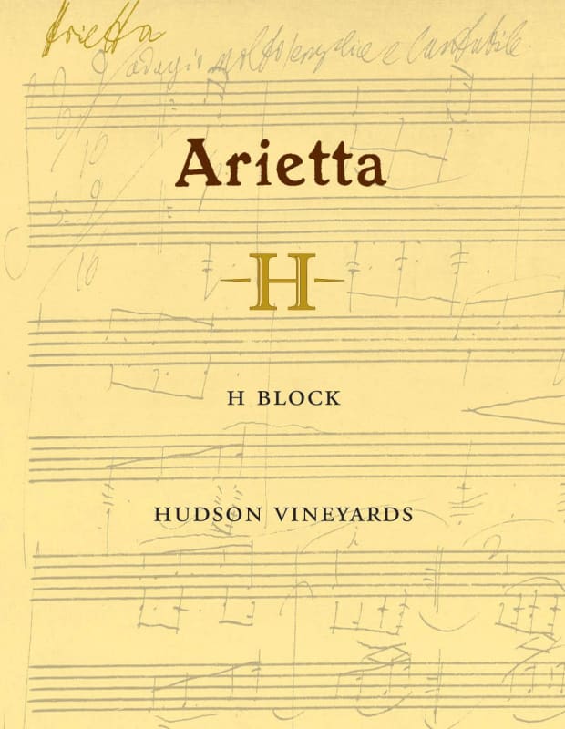 Arietta H Block Hudson Vineyards Red Blend 2012 Front Label