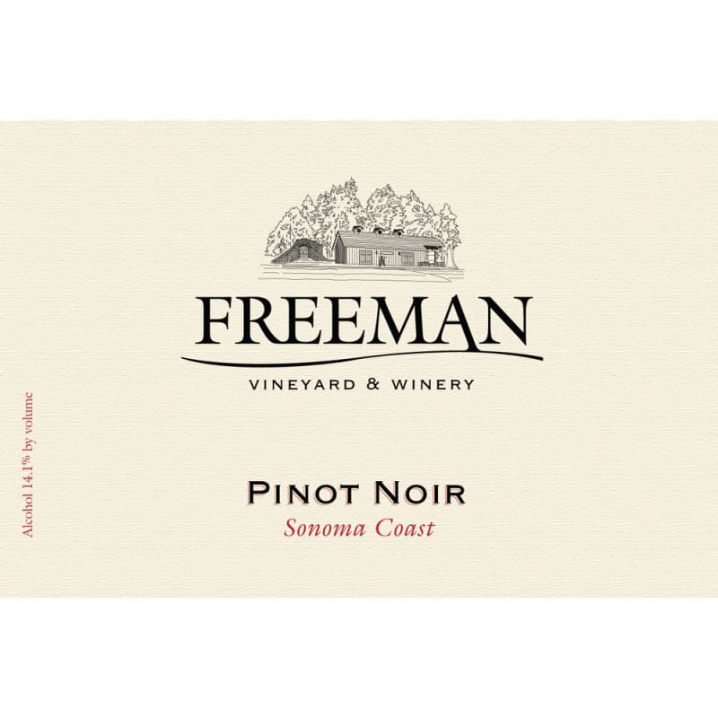 Freeman Sonoma Coast Pinot Noir 2012 Front Label