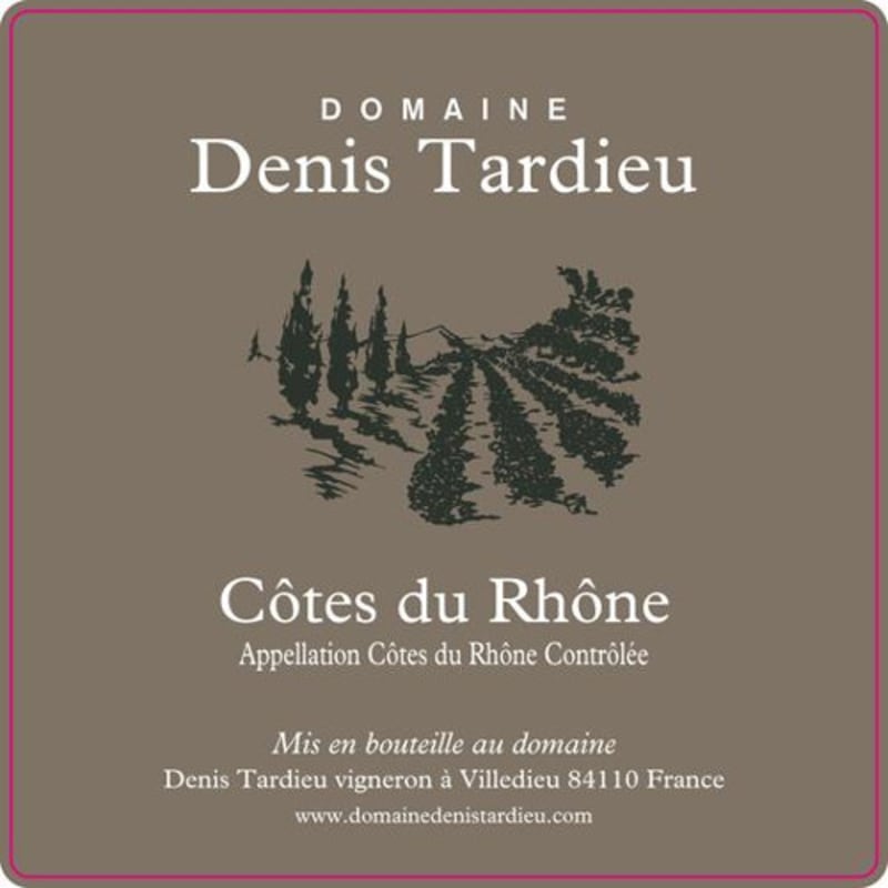Denis Tardieu Cotes du Rhone 2011 Front Label