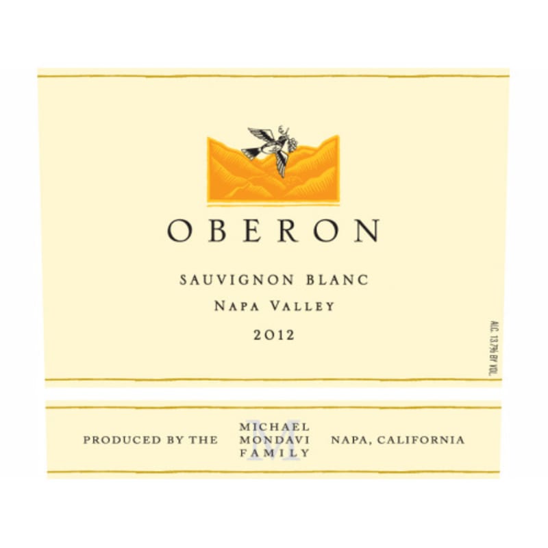 Oberon Sauvignon Blanc 2012 Front Label