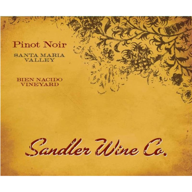 Sandler Wine Co. Bien Nacido Vineyard Pinot Noir 2011 Front Label