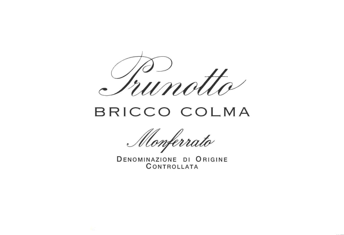 Prunotto Bricco Colma Monferrato Rosso 2015 Front Label