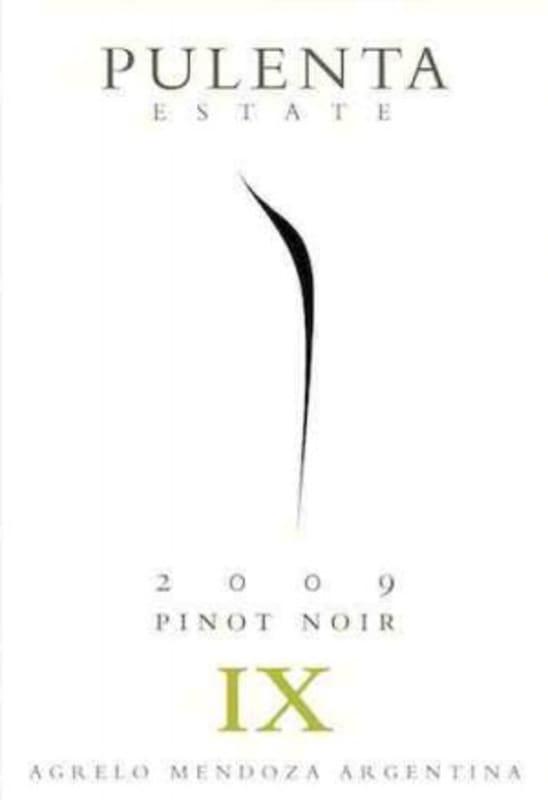 Pulenta IX Pinot Noir 2009 Front Label