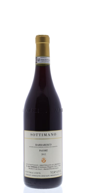 Sottimano Barbaresco Pajore 2012 Front Bottle Shot