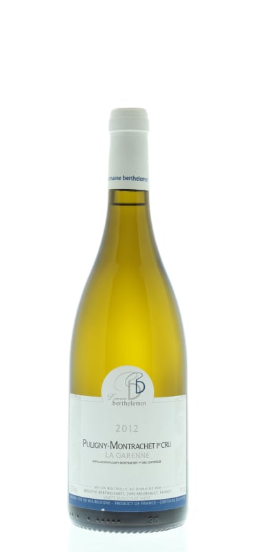 Domaine Berthelemot La Garenne Puligny-Montrachet Premier Cru 2012 Front Bottle Shot