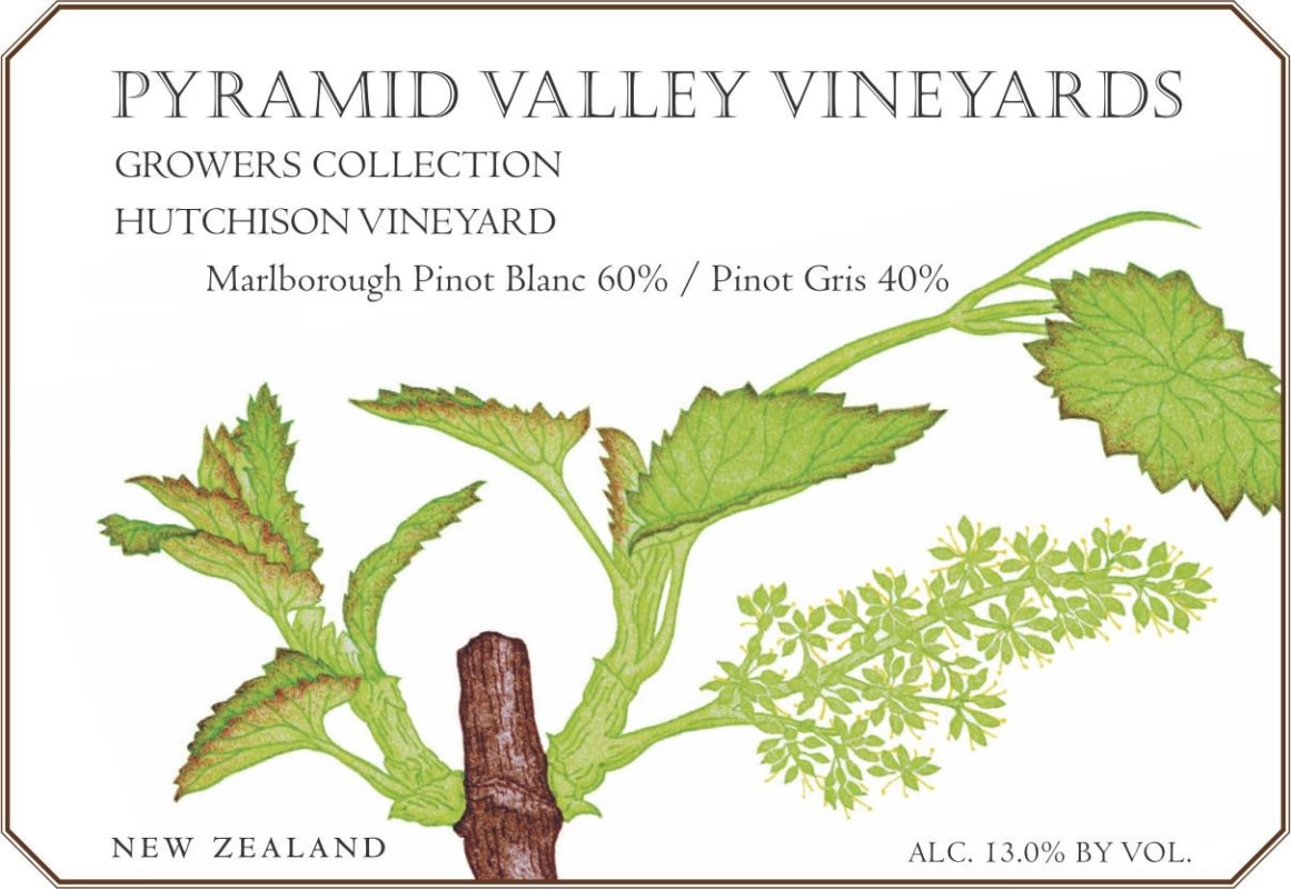 Pyramid Valley Growers Collection Kerner Pinot Blanc Pinot Gris 2014 Front Label