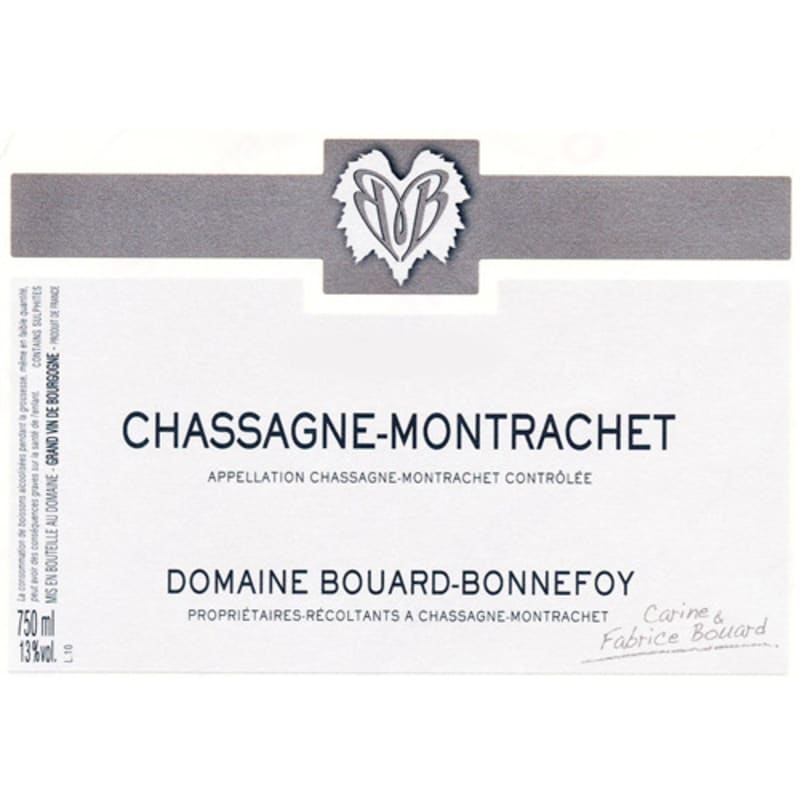 Domaine Bouard-Bonnefoy Chassagne-Montrachet Blanc 2013 Front Label