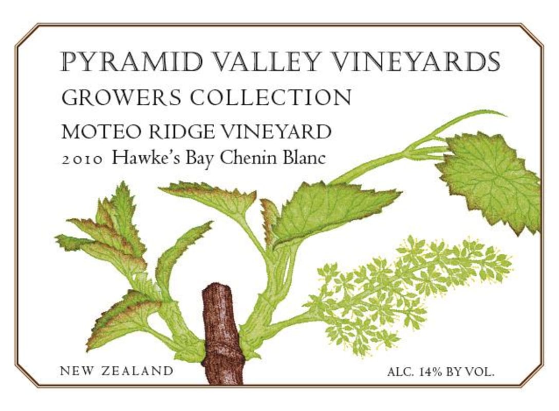 Pyramid Valley Moteo Ridge Vineyard Chenin Blanc 2010 Front Label