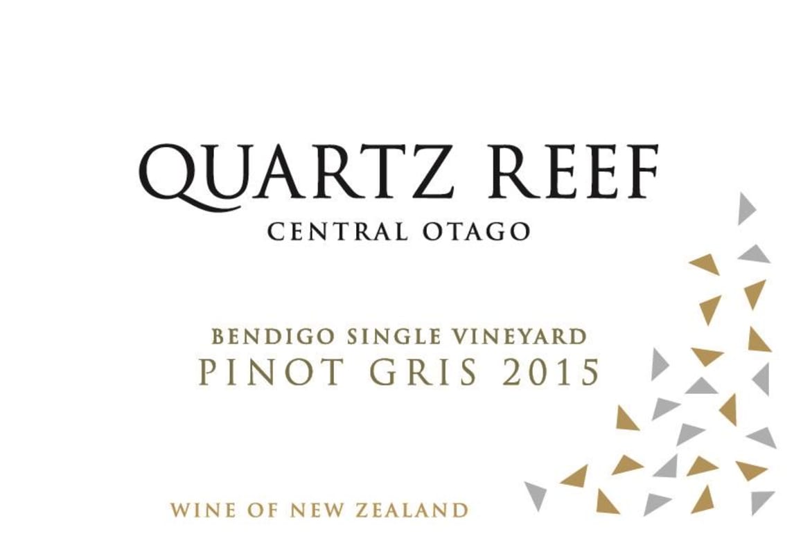 Quartz Reef Pinot Gris 2015 Front Label