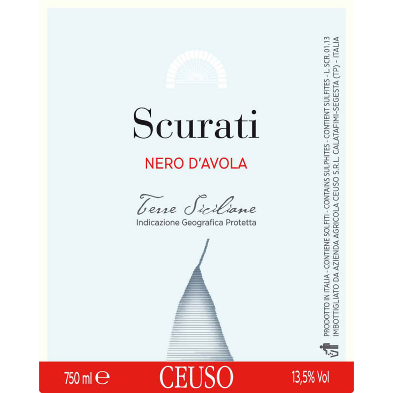 Ceuso Scurati Nero d'Avola 2013 Front Label