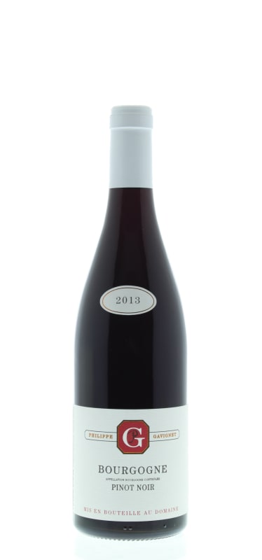 Philippe Gavignet Bourgogne Pinot Noir 2013 Front Bottle Shot