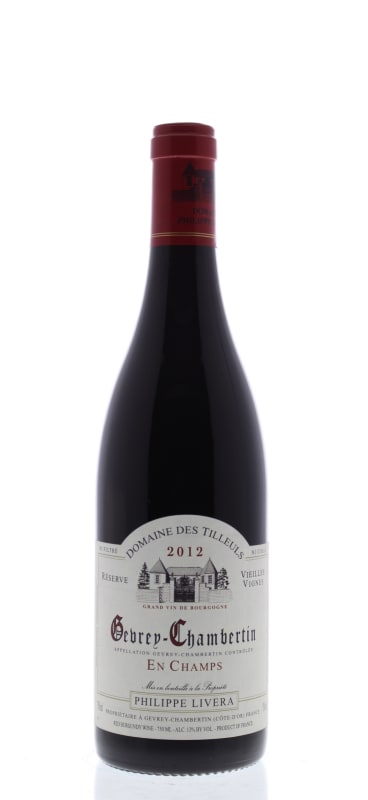 Philippe Livera Gevrey-Chambertin En Champs 2012 Front Bottle Shot