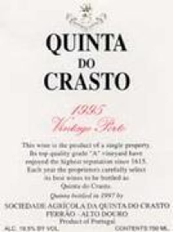 Quinta do Crasto Vintage Port 1995 Front Label