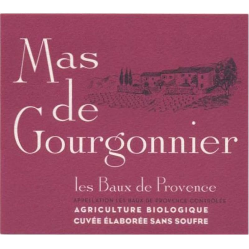 Mas de Gourgonnier Les Baux de Provence Rouge Cuvee Nature 2013 Front Label