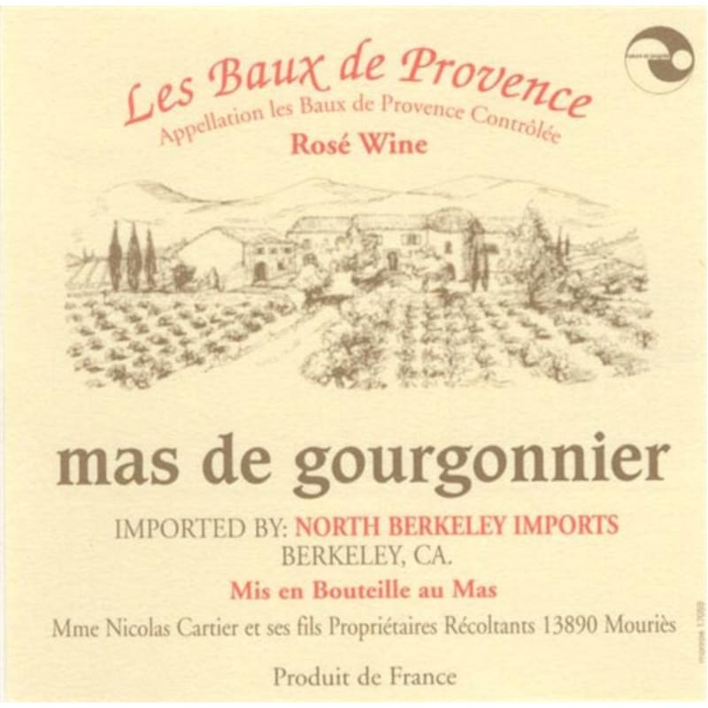 Mas de Gourgonnier Les Baux de Provence Rose 2014 Front Label