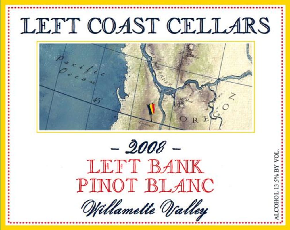 Left Coast Cellars Left Bank Pinot Blanc 2008 Front Label