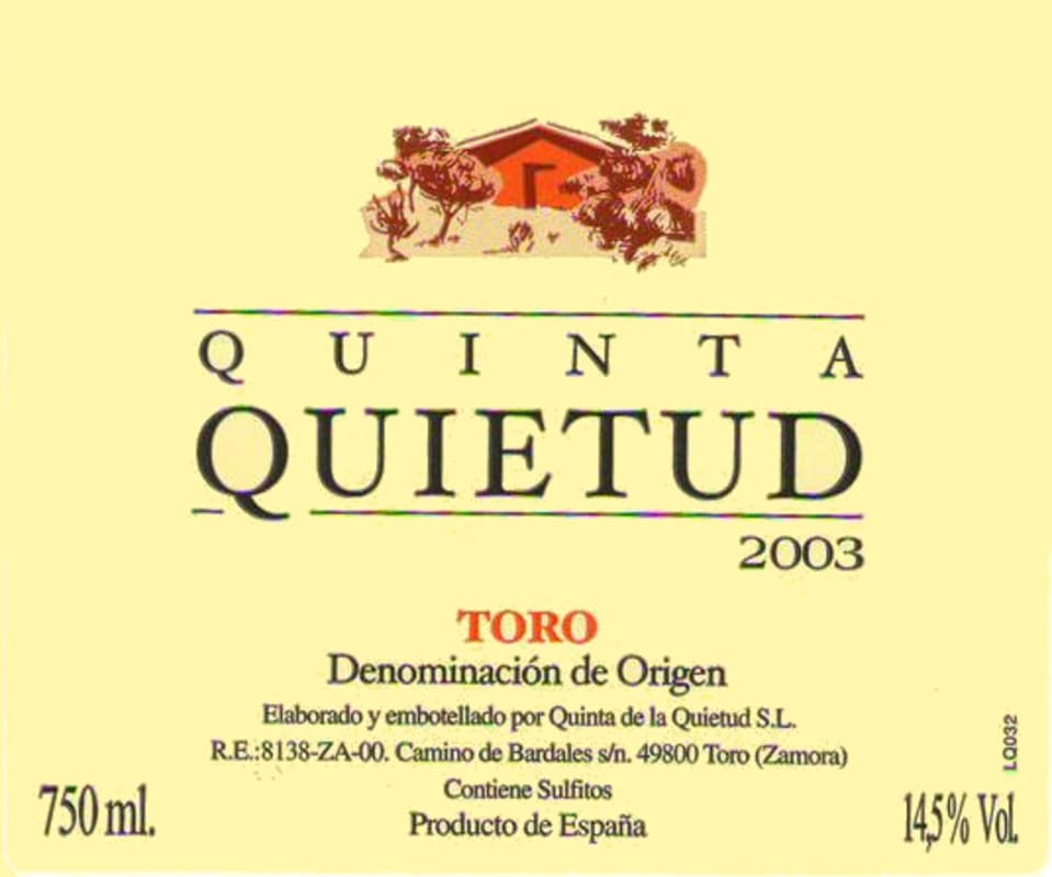 Quinta de la Quietud Quinta Quietud 2003 Front Label