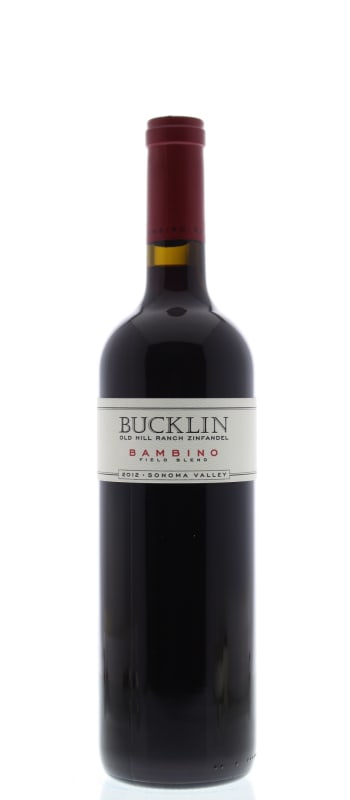 Bucklin Bambino Old Hill Ranch Zinfandel 2012 Front Bottle Shot