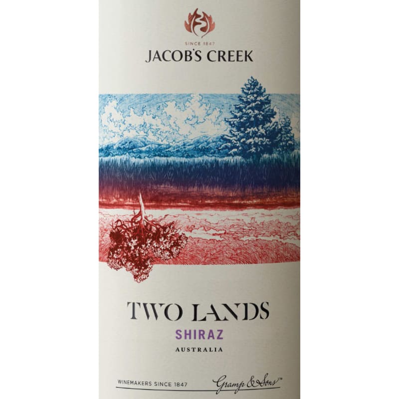 Jacob's Creek Two Lands Shiraz 2012 Front Label