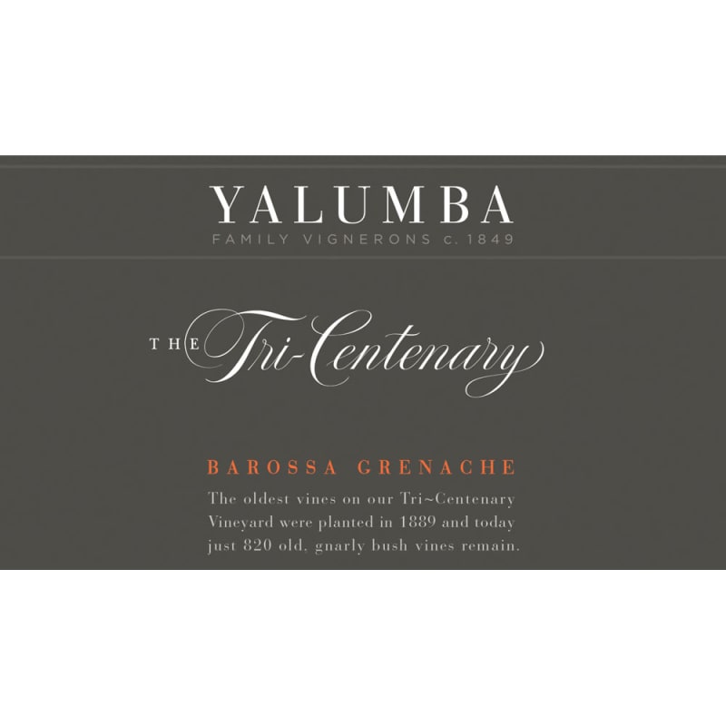 Yalumba Tri-Centenary Vineyard Grenache 2008 Front Label