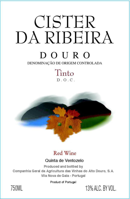 Quinta de Ventozelo Cister Da Ribeira Tinto 2009 Front Label