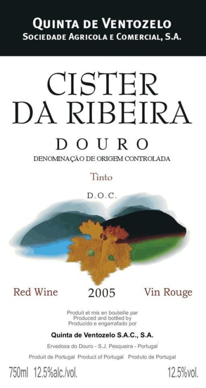 Quinta de Ventozelo Cister Da Ribeira Tinto 2005 Front Label