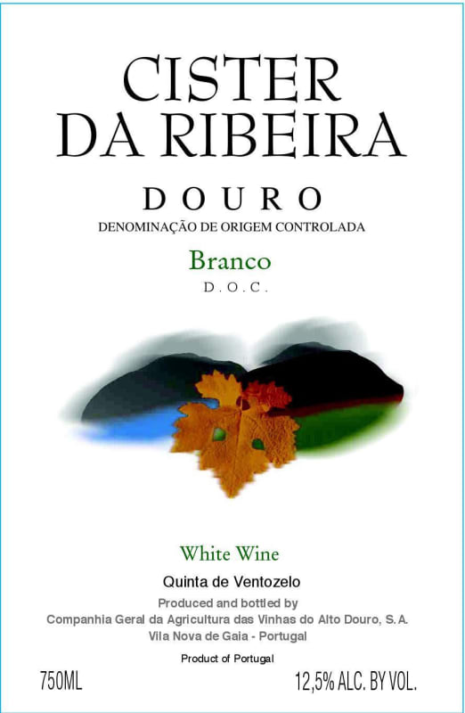 Quinta de Ventozelo Cister Da Ribeira Branco 2010 Front Label