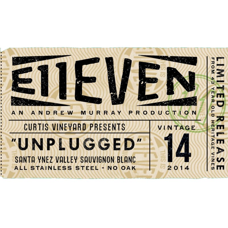 E11even Unplugged Sauvignon Blanc 2014 Front Label