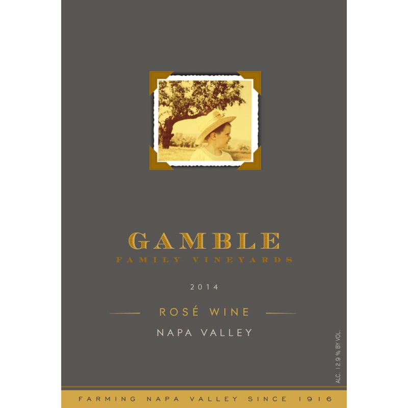 Gamble Estates Rose 2014 Front Label