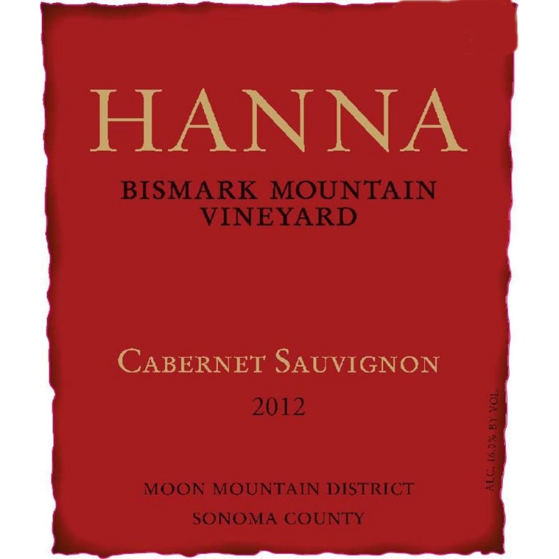 Hanna Cabernet Sauvignon 2012 Front Label
