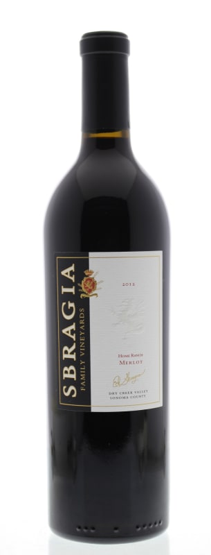 Sbragia Home Ranch Merlot 2012 Front Bottle Shot