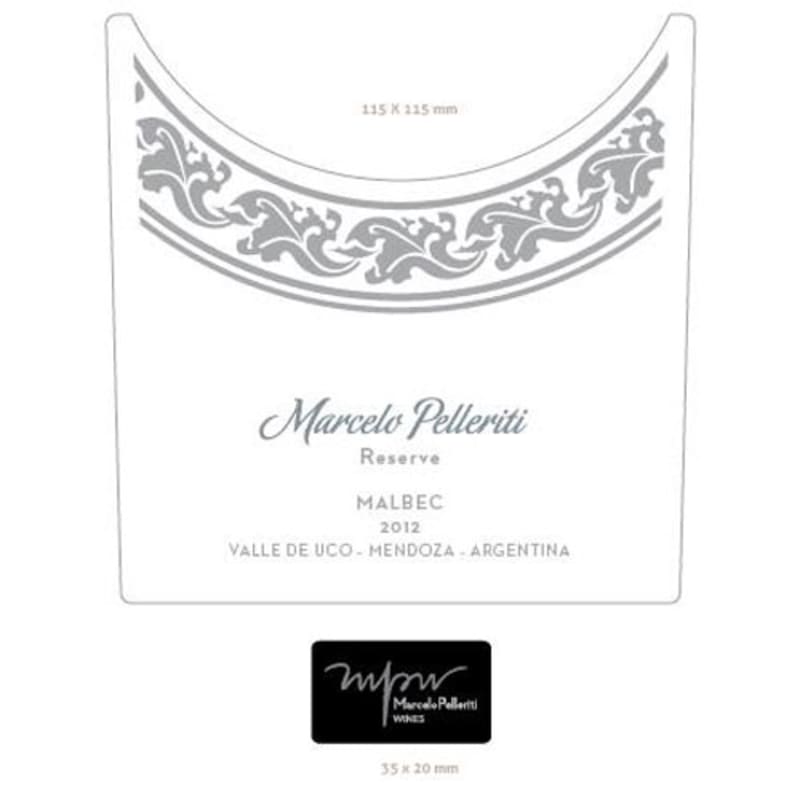Marcelo Pelleriti Reserve Malbec 2012 Front Label